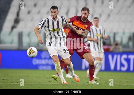 Fabio Rossi/AS Roma/LaPresse 01/08/2020 Turin (Italien) Sport Soccer Juventus-Roma Italienische Fußballmeisterschaft League Serie A Tim 2019/2020 - Allianz Stadium im Bild: Santon Stockfoto