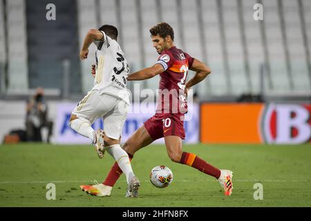 Fabio Rossi/AS Roma/LaPresse 01/08/2020 Turin (Italien) Sport Soccer Juventus-Roma Italienische Fußballmeisterschaft League Serie A Tim 2019/2020 - Allianz Stadium im Bild: Fazio Stockfoto