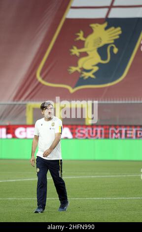 LaPresse - Tano Pecoraro 02 August 2020 Stadt Genua - (Italien) Sport Soccer Genua vs Hellas Verona Italienische Fußball-Meisterschaft Liga A Tim 2019/2020 - "Luigi Ferraris" Stadion auf dem Bild: juric ivan Stockfoto