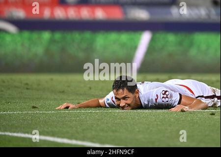 Massimo Paolone/LaPresse 2. August 2020 Bologna, Italien Sportfußball Bologna vs Turin - Italienische Fußballmeisterschaft Liga A Tim 2019/2020 - stadio Renato Dall'Ara Stadion im Bild: Sasa Lukic (Turin Footbal Club) schaut auf Stockfoto