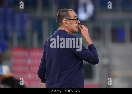 Foto Alfredo Falcone - LaPresse17/06/2020 Roma ( Italia)Sport CalcioJuventus - NapoliFiinale Coppa Italia Coca Cola 2019 2020 - Stadio Olimpico di RomaNella foto:sarriPhoto Alfredo Falcone - LaPresse17/06/2020 Roma (Italien)Sport SoccerJuventus - NapoliItalienischer Coca-Cola-Cup Final Match 2019 2020 - Olimpico-Stadion von Romain das Bild:sarri Stockfoto