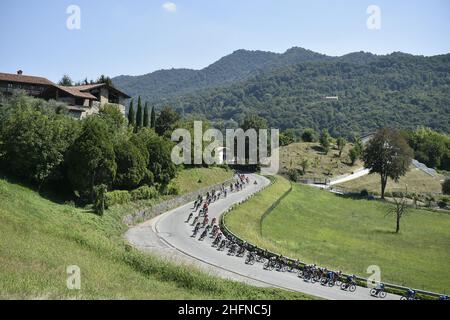 LaPresse - Fabio Ferrari 15. August 2020 Bergamo (Italien) Sport Cycling 114° Il Lombardia - Da Bergamo a Como - 231 km im Bild: Während des Rennens. Stockfoto
