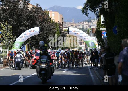 LaPresse - Fabio Ferrari 15. August 2020 Bergamo (Italien) Sport Cycling 114° Il Lombardia - Da Bergamo a Como - 231 km im Bild: Während des Rennens. Stockfoto