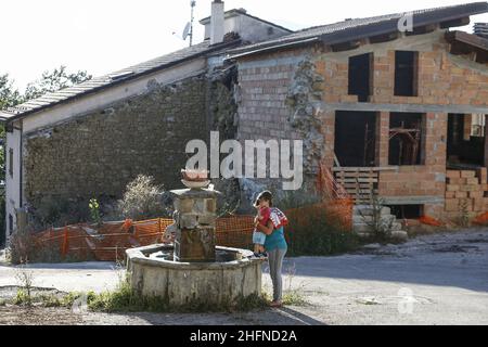 Cecilia Fabiano/LaPresse August 19 , 2020 Amatrice (Italien) Nachrichten: Amatrice&#X2019;s Erdbeben : Amatrice und das Land herum im Bild : San Capone Stockfoto