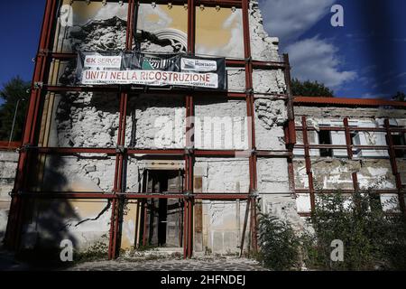 Cecilia Fabiano/LaPresse August 19 , 2020 Amatrice (Italien) Nachrichten: Amatrice&#X2019;s Erdbeben : Amatrice und das Land herum im Bild : das Krankenhaus Stockfoto