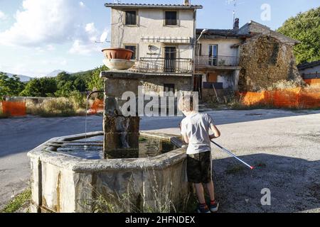 Cecilia Fabiano/LaPresse August 19 , 2020 Amatrice (Italien) Nachrichten: Amatrice&#X2019;s Erdbeben : Amatrice und das Land herum im Bild : San Capone Stockfoto