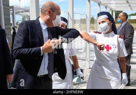 Mauro Scrobogna /LaPresse September 01, 2020&#xa0; Rom, Italien Nachrichten Einweihung der Notaufnahme des biomedizinischen Campus auf dem Foto: Der Präsident der Region Latium Nicola Zingaretti Stockfoto