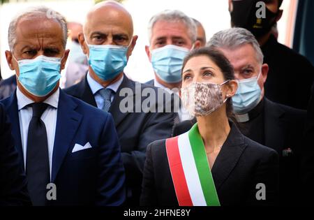 Mauro Scrobogna /LaPresse September 01, 2020&#xa0; Rom, Italien Nachrichten Einweihung der Notaufnahme des biomedizinischen Campus auf dem Foto: Der Bürgermeister von Rom, Virginia Raggi Stockfoto