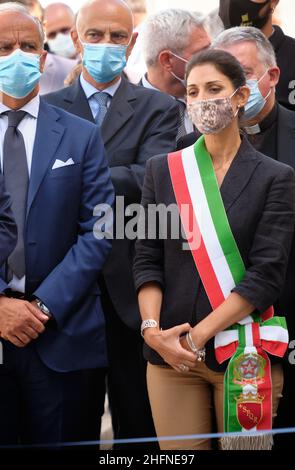 Mauro Scrobogna /LaPresse September 01, 2020&#xa0; Rom, Italien Nachrichten Einweihung der Notaufnahme des biomedizinischen Campus auf dem Foto: Der Bürgermeister von Rom, Virginia Raggi Stockfoto