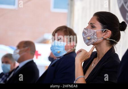 Mauro Scrobogna /LaPresse September 01, 2020&#xa0; Rom, Italien Nachrichten Einweihung der Notaufnahme des biomedizinischen Campus auf dem Foto: Der Bürgermeister von Rom, Virginia Raggi Stockfoto