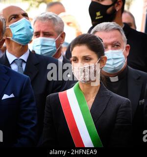 Mauro Scrobogna /LaPresse September 01, 2020&#xa0; Rom, Italien Nachrichten Einweihung der Notaufnahme des biomedizinischen Campus auf dem Foto: Der Bürgermeister von Rom, Virginia Raggi Stockfoto