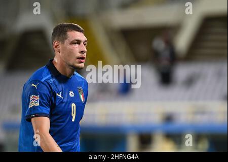 Massimo Paolone/LaPresse 4. September 2020 Florenz, Italien Sportfußball Italia gegen Bosnien und Herzegowina - Nationenliga - Stadion "Artemio Franchi" im Bild: Andrea Belotti (Italia) schaut zu Stockfoto