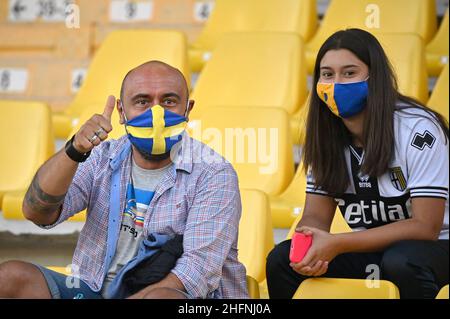 Massimo Paolone/LaPresse 6. September 2020 Parma, Italien Sportfußball Parma vs Empoli - Trainingslager vor der Saison - Freundschaftsspiel - stadio "Ennio Tardini" im Bild: Die Fans zum Stadion Stockfoto