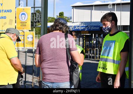 Massimo Paolone/LaPresse 6. September 2020 Parma, Italien Sportfußball Parma vs Empoli - Trainingslager vor der Saison - Freundschaftsspiel - stadio "Ennio Tardini" im Bild: Der Eingang der Fans zum Stadion Stockfoto