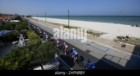 LaPresse - Marco Alpozzi September, 12 2020 Castelfidardo (Italien) Sport Radfahren Tirreno Adriatico Ausgabe 55 - von Castelfidardo nach Senigallia - 171 km im Bild: Stockfoto