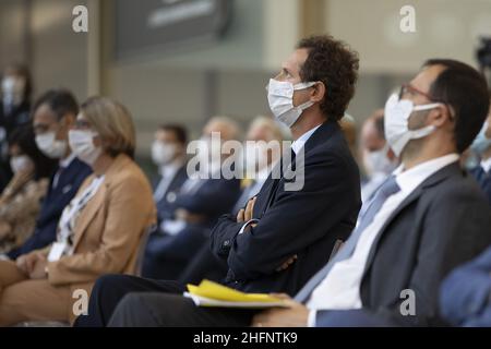 LaPresse/Andrea Alfano 14. September 2020 Turin (Italien) Automotive FCA Vehicle-to-Grid im Bild: John Elkann Stockfoto