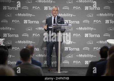 LaPresse/Andrea Alfano 14. September 2020 Turin (Italien) Automotive FCA Vehicle-to-Grid im Bild: Pietro Gorlier COO FCA Stockfoto