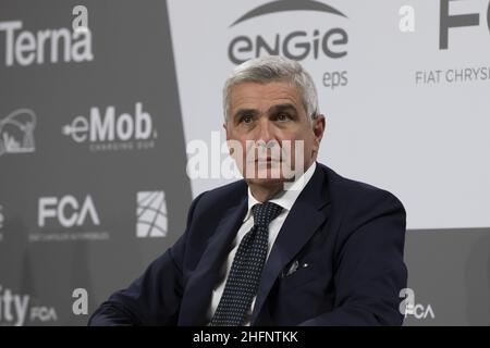 LaPresse/Andrea Alfano 14. September 2020 Turin (Italien) Automotive FCA Vehicle-to-Grid im Bild: Roberto Di Stefano Leiter E-Mobility FCA Stockfoto