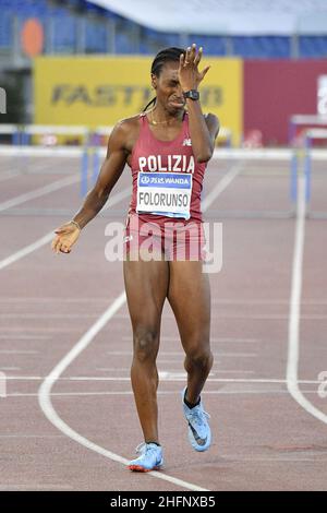 Fabrizio Corradetti - LaPresse September 17st 2020 Rom ( Italien ) Sport Leichtathletik Goldene Gala Pietro Mennea 2020 - Olimpico-Stadion von Roma. Im Bild:Ayomide Folorunso Stockfoto