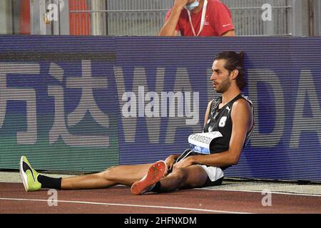 Fabrizio Corradetti - LaPresse September 17st 2020 Rom ( Italien ) Sport Leichtathletik Goldene Gala Pietro Mennea 2020 - Olimpico-Stadion von Roma. Im Bild:Tamberi Stockfoto