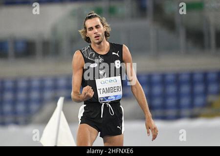 Fabrizio Corradetti - LaPresse September 17st 2020 Rom ( Italien ) Sport Leichtathletik Goldene Gala Pietro Mennea 2020 - Olimpico-Stadion von Roma. Im Bild:Tamberi Stockfoto