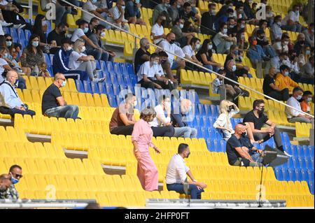 Massimo Paolone/LaPresse 20. September 2020 Parma, Italien Sportfußball Parma vs Napoli - Italienische Fußballmeisterschaft League A Tim 2020/2021 - Ennio Tardini Stadion im Bild: Die Fans von Paolo Ennio Tardini Stockfoto
