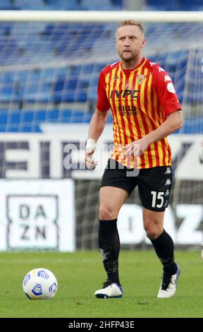 LaPresse - Tano Pecoraro 26 September 2020 Stadt Genua - (Italien) Sport Soccer Sampdoria vs Benevento Italienische Fußballmeisterschaft Liga A Tim 2020/2021 - "Luigi Ferraris" Stadion im Bild: glik kamil Stockfoto