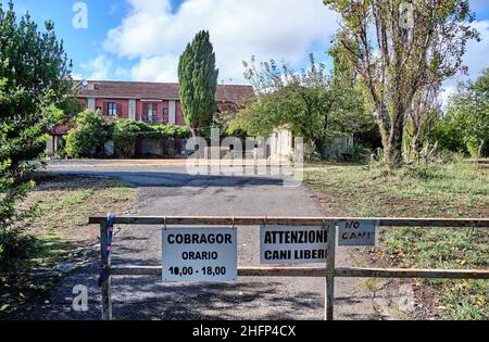 Mauro Scrobogna /LaPresse September 28, 2020&#xa0; Rom, Italien Politik M5S Ministertreffen auf dem Foto: Das Bauernhaus Cobragor vor den Toren Roms Stockfoto