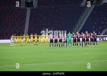 LaPresse/Filippo Rubin 28. September 2020 Bologna (Italien) Sport Soccer Bologna vs Parma - Italienische Fußballmeisterschaft Liga A 2020/2021 - &#x201C;Renato Dall&#X2019;Ara&#x201D; Stadion im Bild: Stockfoto