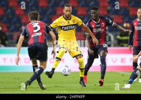 LaPresse/Filippo Rubin 28. September 2020 Bologna (Italien) Sport Soccer Bologna vs Parma - Italienische Fußballmeisterschaft Liga A 2020/2021 - &#x201C;Renato Dall&#X2019;Ara&#x201D; Stadion im Bild: HERNANI (PARMA) Stockfoto