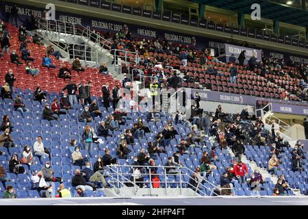 LaPresse/Filippo Rubin 28. September 2020 Bologna (Italien) Sport Soccer Bologna vs Parma - Italienische Fußballmeisterschaft Liga A 2020/2021 - &#x201C;Renato Dall&#X2019;Ara&#x201D; Stadion im Bild: 1000 SPETACTORS Stockfoto