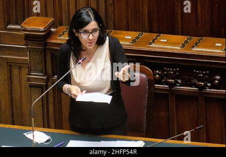 Mauro Scrobogna /LaPresse 30. September 2020&#xa0; Rom, Italien Politische Abgeordnetenkammer - Fragestunde auf dem Foto: Fabiana Dadone, Ministerin für öffentliche Verwaltung Stockfoto