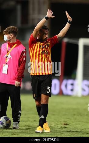 Alessandro Garofalo/LaPresse 30. September 2020 Benevento, Italien Sportfußball Benevento vs Inter - Italienische Fußballmeisterschaft League A Tim 2020/2021 - Ciro Vigorito Stadion. Im Bild: Luca Caldirola Benevento Stockfoto