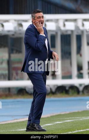 Paola Garbuio/LaPresse 30. September 2020 Verona, Italien Sportfußball Chievo Verona vs Catanzaro - Italienischer Fußballpokal 2020/2021 zweite Runde - Bentegodi Stadion. Im Bild: alfredo aglietti Stockfoto