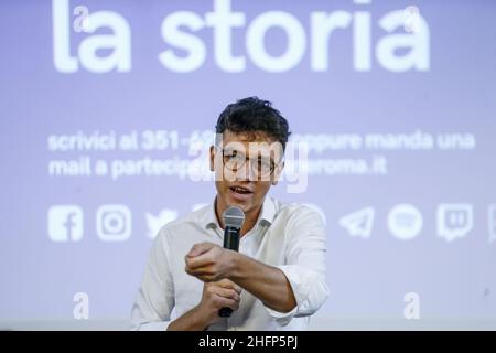 Cecilia Fabiano/LaPresse 01. Oktober 2020 Roma (Italien) Nachrichten : Federico Lo Buono der jüngere Bürgermeister und der Kandidat von#X2019;s von Rom stellt die Junge Rom-Partei im Bild vor: Federico Lo Buono Stockfoto