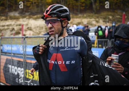 Marco Alpozzi/LaPresse 11. Oktober 2020 Italien Sport Cycling Giro d'Italia 2020 - Ausgabe 103th - Etappe 9 - von San Salvo nach Roccaraso (Aremogna) im Bild: CASTROVIEJO NICOLAS Jonathan( ESP )TEAM INEOS GRENADIERE Stockfoto