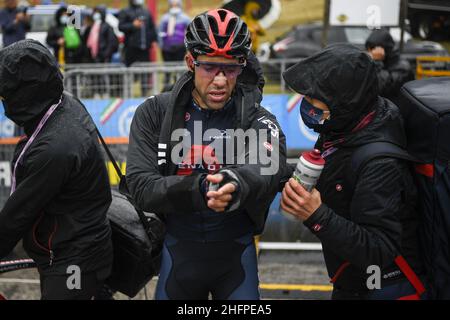 Marco Alpozzi/LaPresse 11. Oktober 2020 Italien Sport Cycling Giro d'Italia 2020 - Ausgabe 103th - Etappe 9 - von San Salvo nach Roccaraso (Aremogna) im Bild: CASTROVIEJO NICOLAS Jonathan( ESP )TEAM INEOS GRENADIERE Stockfoto