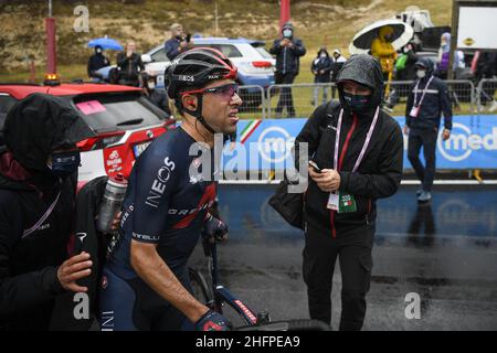 Marco Alpozzi/LaPresse 11. Oktober 2020 Italien Sport Cycling Giro d'Italia 2020 - Ausgabe 103th - Etappe 9 - von San Salvo nach Roccaraso (Aremogna) im Bild: CASTROVIEJO NICOLAS Jonathan( ESP )TEAM INEOS GRENADIERE Stockfoto