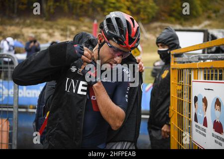 Marco Alpozzi/LaPresse 11. Oktober 2020 Italien Sport Cycling Giro d'Italia 2020 - Ausgabe 103th - Etappe 9 - von San Salvo nach Roccaraso (Aremogna) im Bild: CASTROVIEJO NICOLAS Jonathan( ESP )TEAM INEOS GRENADIERE Stockfoto