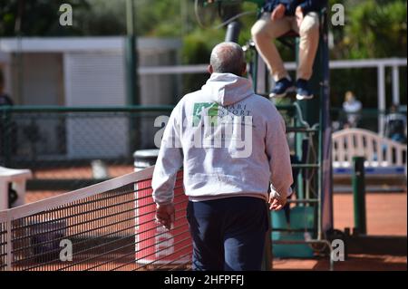 Alessandro Tocco/LaPresse 13. Oktober 2020 Santa Margherita di Pula, Cagliari (Italien) Sport Tennis Tennis, Forte Village Sardegna im Bild geöffnet: Forte Village Stockfoto