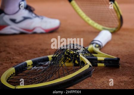 Alessandro Tocco/LaPresse 13. Oktober 2020 Santa Margherita di Pula, Cagliari (Italien) Sport Tennis Tennis, Forte Village Sardegna im Bild geöffnet:Marco Cecchinato Stockfoto