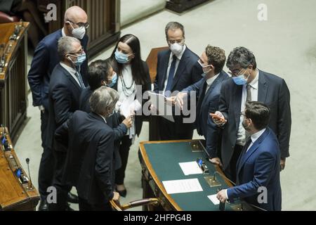 Roberto Monaldo / LaPresse 14-10-2020 Abgeordnetenkammer Rom (Italien) - Mitteilungen von Premierminister Giuseppe Conte zum nächsten Europäischen Rat Stockfoto