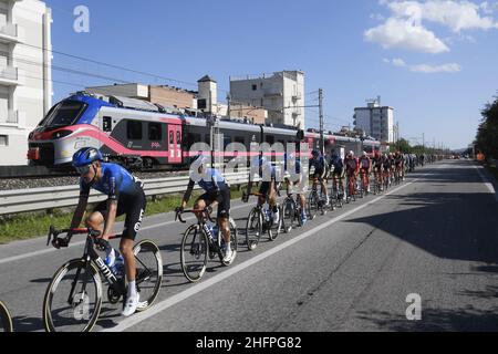 Fabio Ferrari/LaPresse 14. Oktober 2020 Italien Sport Cycling Giro d'Italia 2020 - Ausgabe 103th - Etappe 11 - von Porto Sant'Elpidio nach Rimini im Bild: Während des Rennens Stockfoto