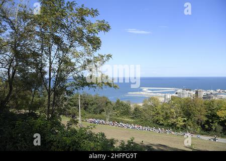 Fabio Ferrari/LaPresse 14. Oktober 2020 Italien Sport Cycling Giro d'Italia 2020 - Ausgabe 103th - Etappe 11 - von Porto Sant'Elpidio nach Rimini im Bild: Während des Rennens Stockfoto