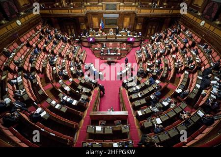 Roberto Monaldo / LaPresse 14-10-2020 Senat von Rom (Italien) - Aktualisierung des Wirtschafts- und Finanzdokuments von 2020 Stockfoto