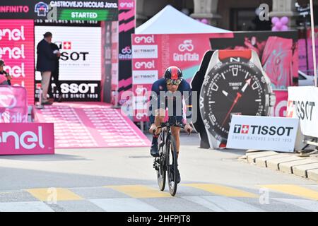 Massimo Paolone/LaPresse 17. Oktober 2020 Italien Sport Cycling Giro d'Italia 2020 - Ausgabe 103th - Etappe 14 - ITT von Conegliano nach Valdobbiadene im Bild: CASTROVIEJO NICOLAS Jonathan TEAM INEOS GRENADIERE Stockfoto