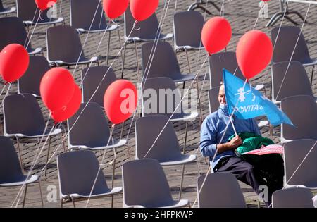 Mauro Scrobogna /LaPresse 17. Oktober 2020&#xa0; Rom, Italien politische Demonstration gegen das Homotransphobie-Gesetz auf dem Foto: Momente der Mobilisierung von Pro-Life-Verbänden, um den Weg des Zan-Gesetzes über Homotransphobie zu stoppen Stockfoto