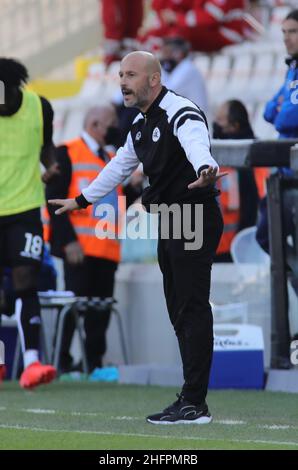 Marco Bucco/LaPresse 18. Oktober 2020 Cesena , Italien Sportfußball Spezia vs Fiorentina - Italienische Fußballmeisterschaft Liga A Tim 2020/2021 - Orogel Stadium Dino Manuzzi. Im Bild: Spezia-Trainer Vincenzo Italiano Stockfoto