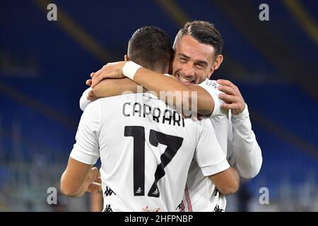 Fabrizio Corradetti / LaPresse Oktober 18st 2020 Rom, Italien Sport Soccer Roma vs Lazio - Italienische Fußball-Liga A Tim 2018/2019 - Olimpico-Stadion. Im Bild: Stockfoto