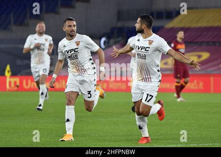 Fabrizio Corradetti / LaPresse Oktober 18st 2020 Rom, Italien Sport Soccer Roma vs Lazio - Italienische Fußball-Liga A Tim 2018/2019 - Olimpico-Stadion. Im Bild: Stockfoto